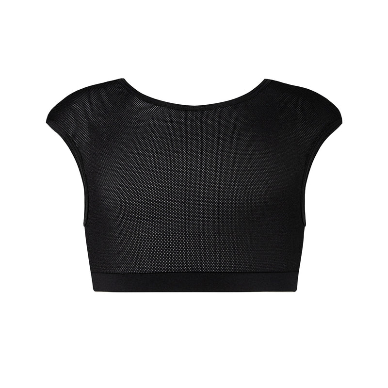 Energetiks Ashi Crop Top | Black Mesh
