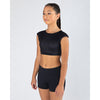 Energetiks Ashi Crop Top | Black Mesh