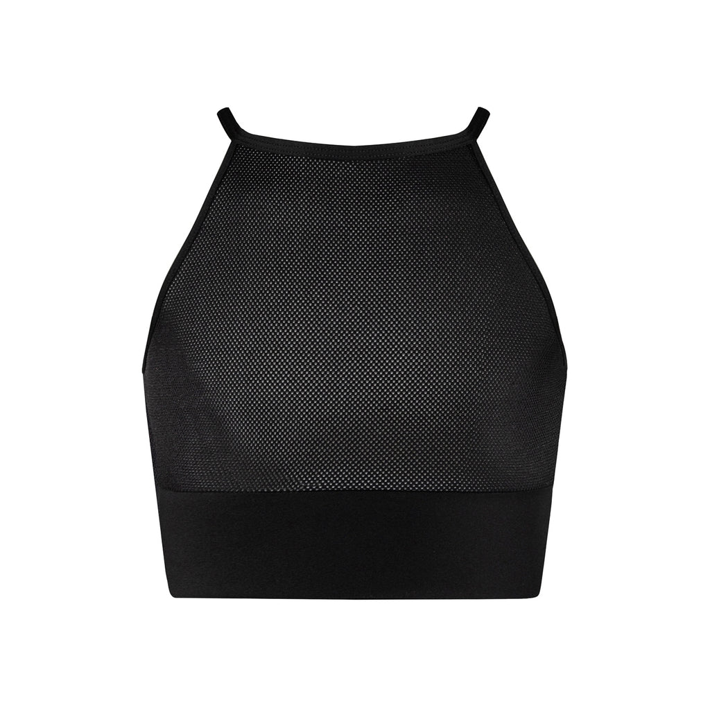 Energetiks Tora Crop Top | Black Mesh