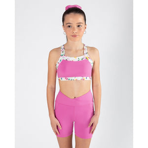 Energetiks Remi Twist Crop Top | Pink Blossom