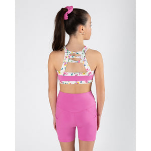 Energetiks Remi Twist Crop Top | Pink Blossom