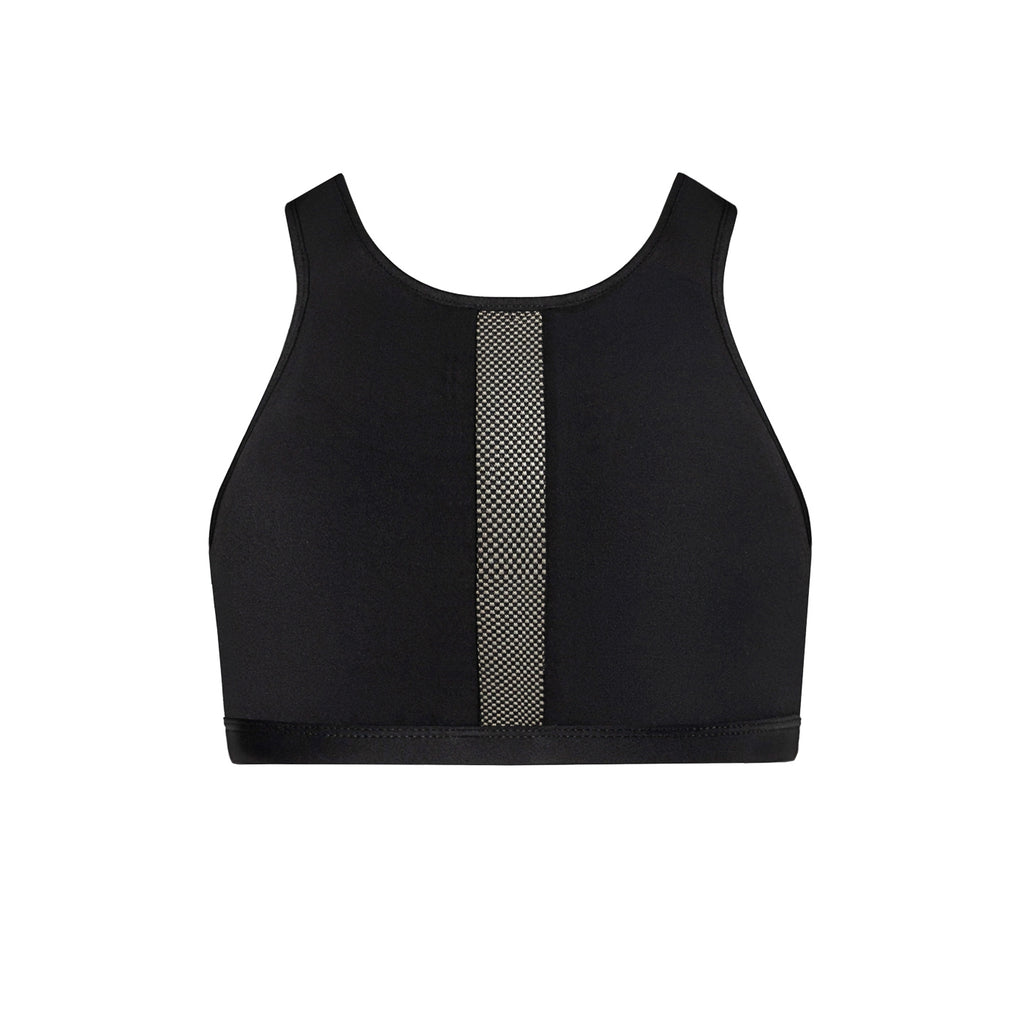 Energetiks Tate Crop Top | Black Mesh