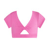 Energetiks Avery Cap Sleeve Crop | Pink Blossom