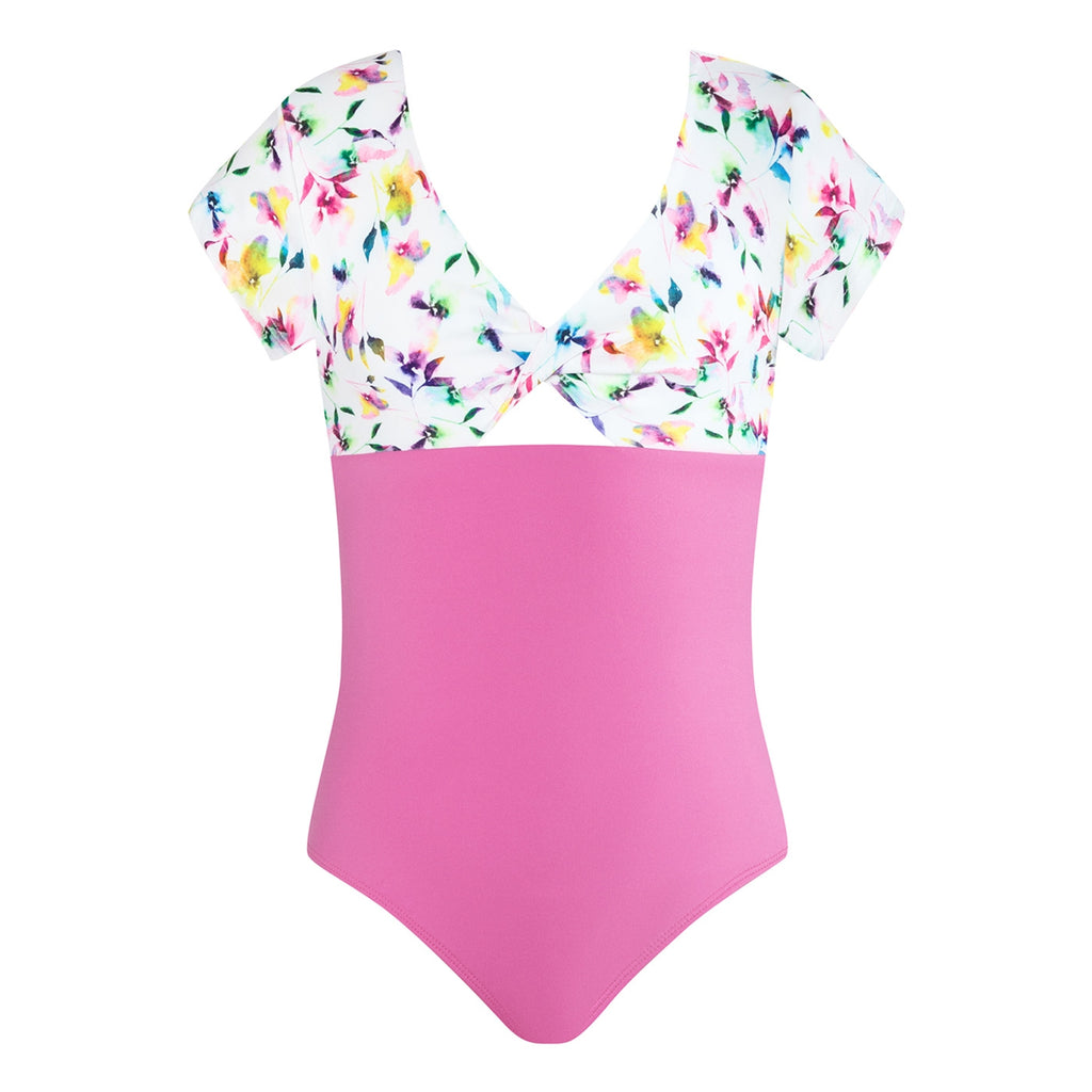Energetiks Avery Cap Sleeve Leotard | Pink Blossom