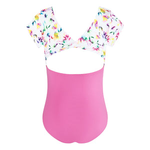 Energetiks Avery Cap Sleeve Leotard | Pink Blossom