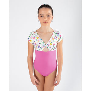 Energetiks Avery Cap Sleeve Leotard | Pink Blossom