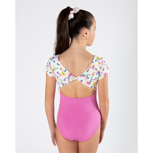 Energetiks Avery Cap Sleeve Leotard | Pink Blossom