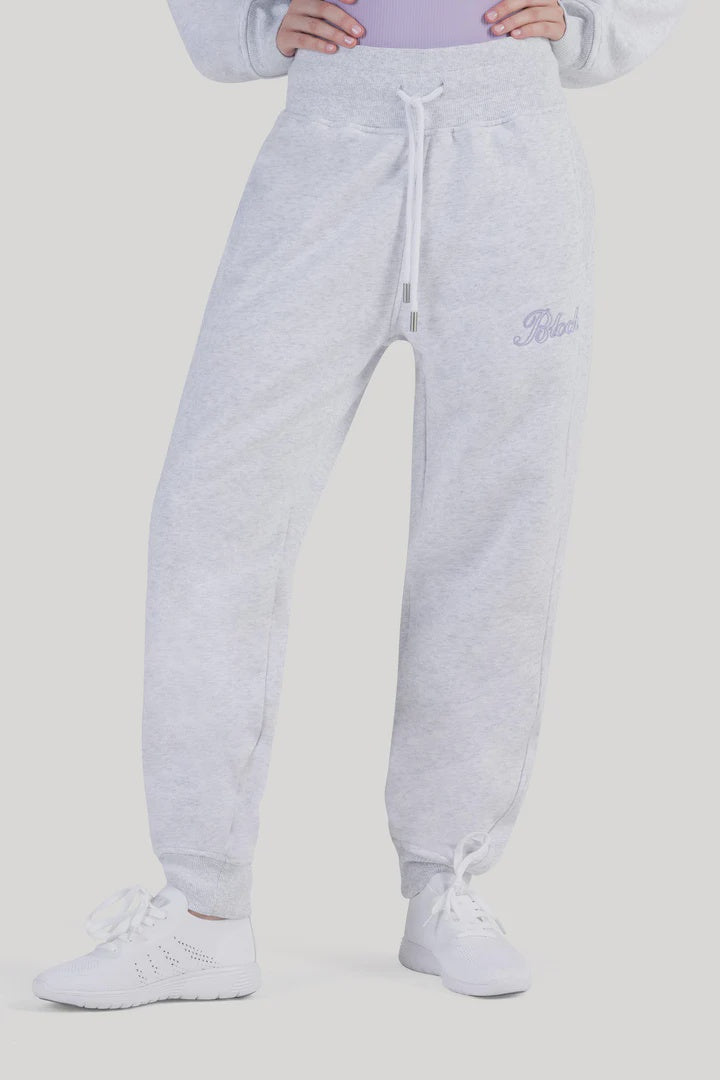 Bloch Off Duty Terry Track Pants Rib Trim | Snow Marle