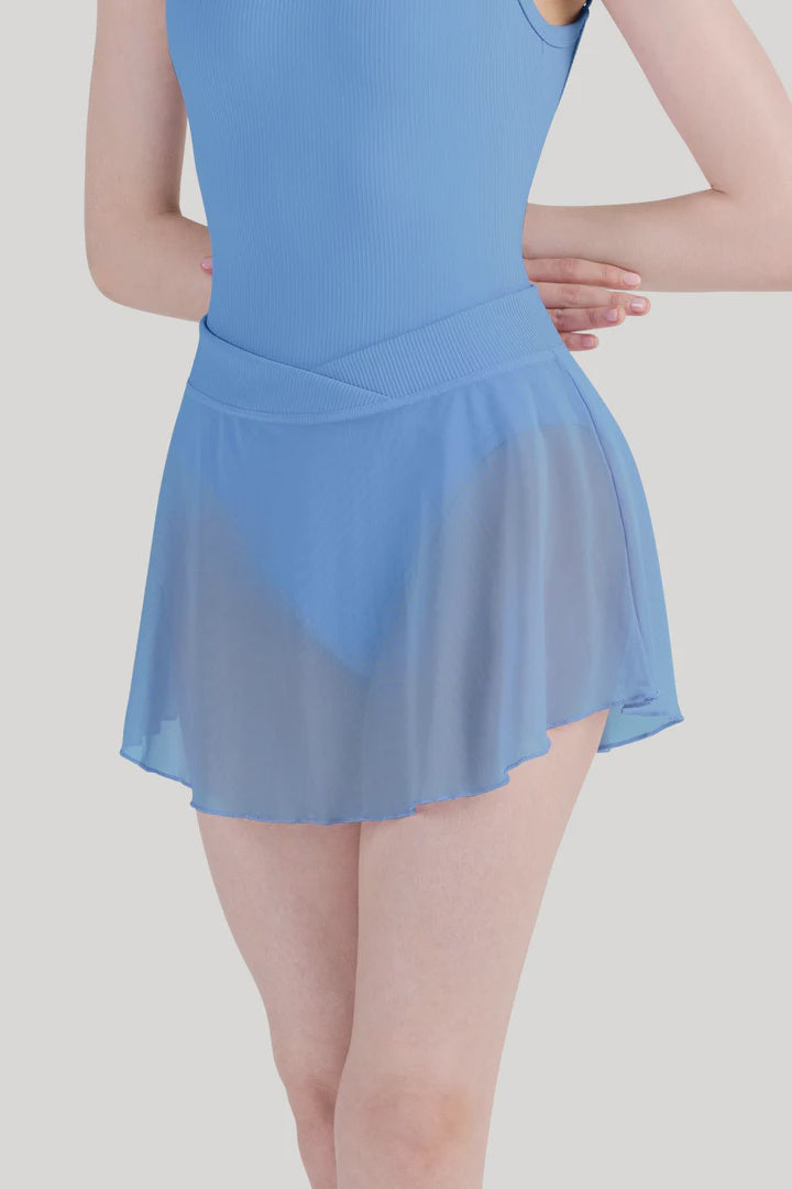 Bloch Reiva Rib Mesh Skirt | Delft Blue