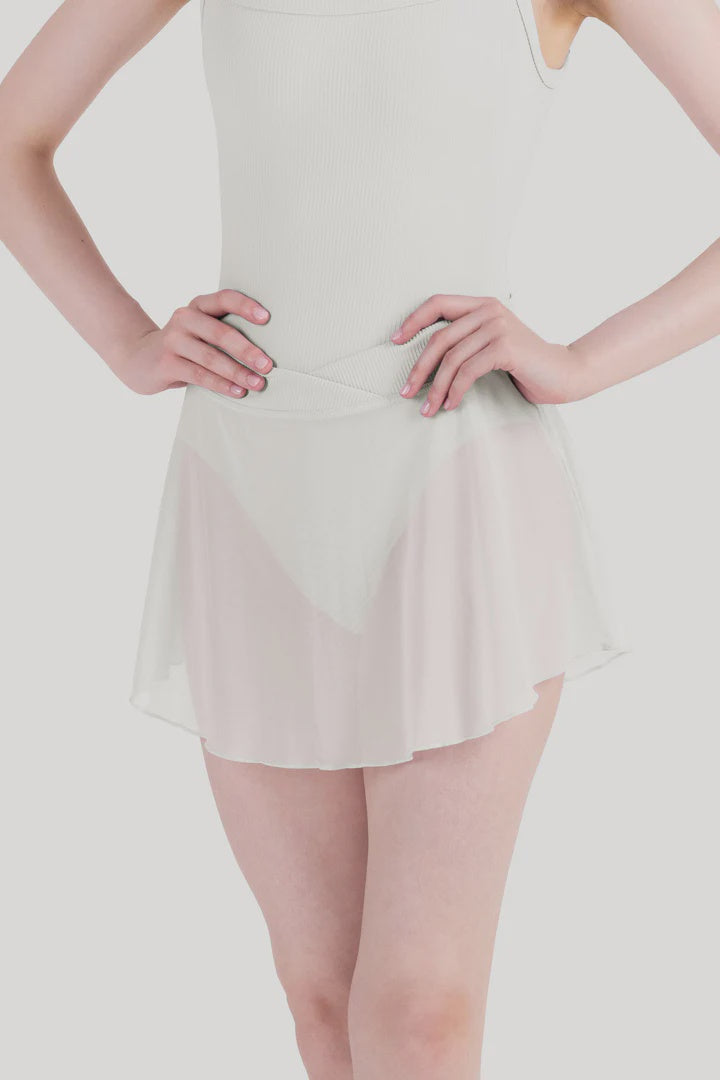 Bloch Reiva Rib Mesh Skirt | Ivory