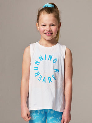 Running Bare Easy Rider Muscle Tank | White (Child)