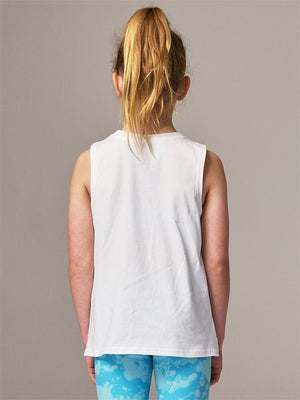 Running Bare Easy Rider Muscle Tank | White (Child)