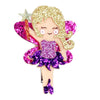 Pink Poppy Glitter Fairy Hairclips