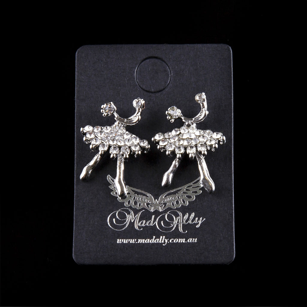 Mad Ally Diamante Ballerina Earrings