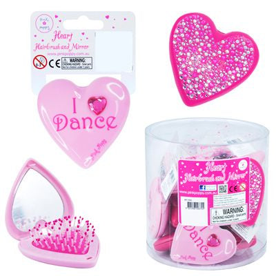 Pink Poppy Dance Brush And Mirror Compact