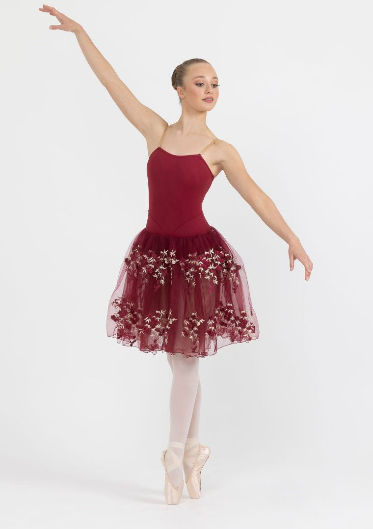 Studio 7 Floral Romance Tutu | Burgundy | Dancewear Nation Australia Studio 7 Floral Romance Tutu | Burgundy | Dancewear Nation Australia