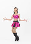 Studio 7 Metallic Cheer Skirt | Hot Pink