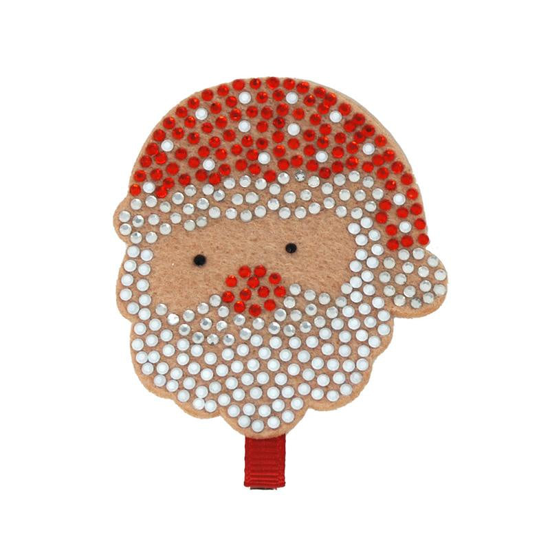 Rhinestone Santa Hairclip