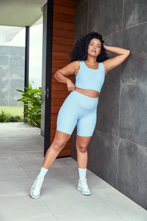 Claudia Dean Seamless Bike Shorts | Blue