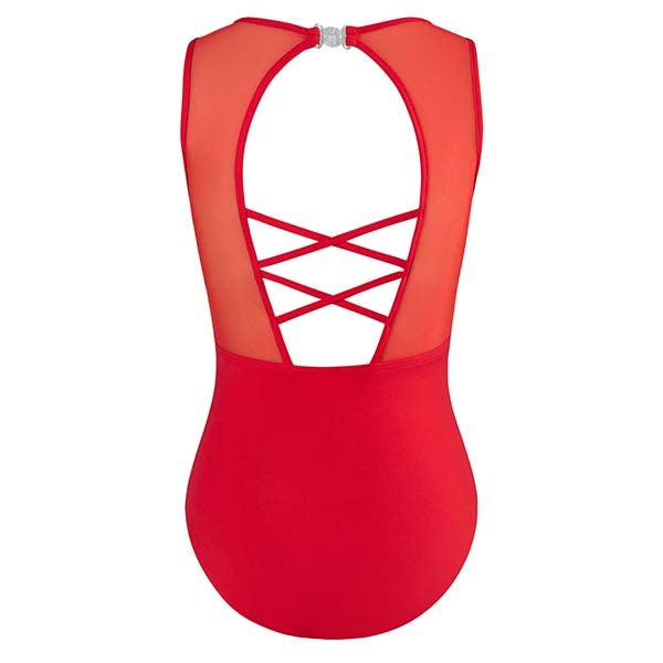 Energetiks Abby Mesh Leotard | Red | Child